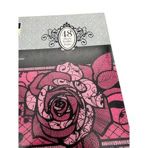 K&Company 48 Sheet Specialty Paper Pad‎ Pink Black Rose Leopard Glitter 12x12
